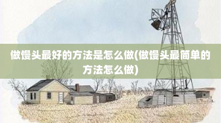 做馒头最好的方法是怎么做(做馒头最简单的方法怎么做)