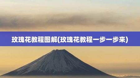 玫瑰花教程图解(玫瑰花教程一步一步来)