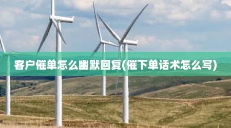 客户催单怎么幽默回复(催下单话术怎么写)