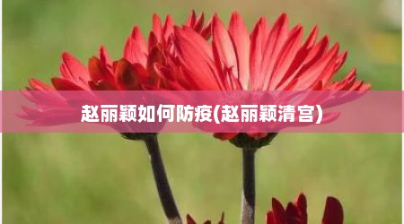 赵丽颖如何防疫(赵丽颖清宫)