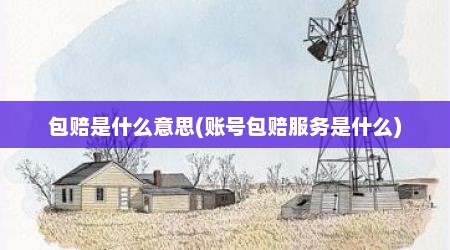 包赔是什么意思(账号包赔服务是什么)