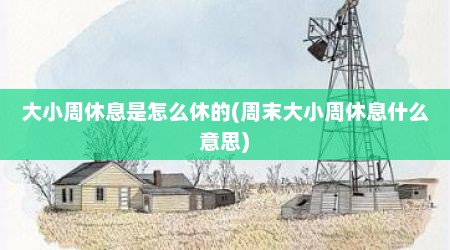 大小周休息是怎么休的(周末大小周休息什么意思)