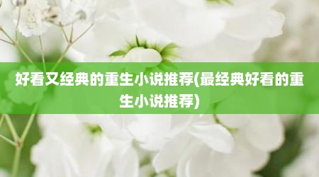 好看又经典的重生小说推荐(最经典好看的重生小说推荐)