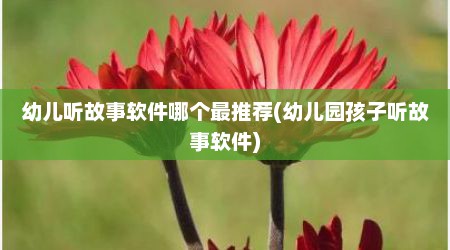 幼儿听故事软件哪个最推荐(幼儿园孩子听故事软件)