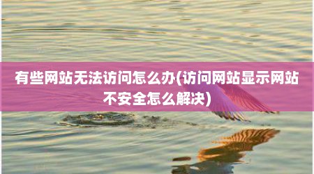 有些网站无法访问怎么办(访问网站显示网站不安全怎么解决)