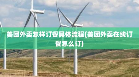 美团外卖怎样订餐具体流程(美团外卖在线订餐怎么订)