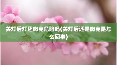 关灯后灯还微亮危险吗(关灯后还是微亮是怎么回事)