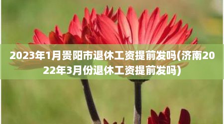 2023年1月贵阳市退休工资提前发吗(济南2022年3月份退休工资提前发吗)