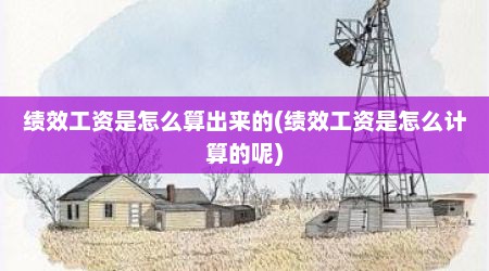 绩效工资是怎么算出来的(绩效工资是怎么计算的呢)