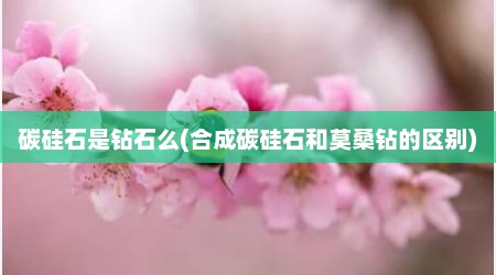 碳硅石是钻石么(合成碳硅石和莫桑钻的区别)