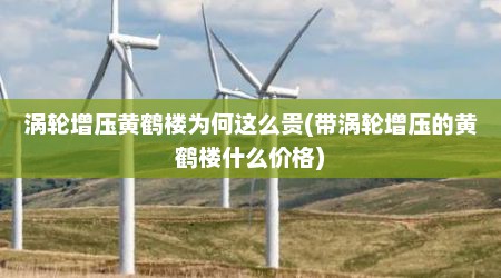 涡轮增压黄鹤楼为何这么贵(带涡轮增压的黄鹤楼什么价格)