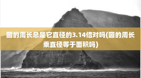 圆的周长总是它直径的3.14倍对吗(圆的周长乘直径等于面积吗)