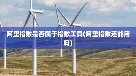 阿里指数是否属于指数工具(阿里指数还能用吗)