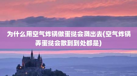 为什么用空气炸锅做蛋挞会溅出去(空气炸锅弄蛋挞会散到到处都是)