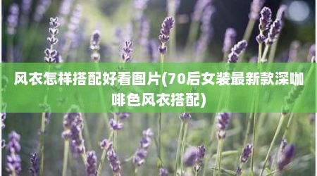 风衣怎样搭配好看图片(70后女装最新款深咖啡色风衣搭配)
