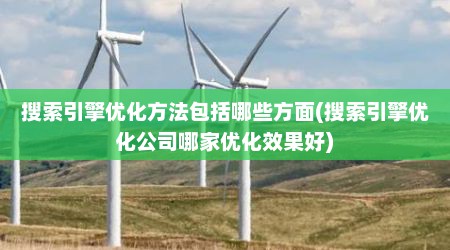 搜索引擎优化方法包括哪些方面(搜索引擎优化公司哪家优化效果好)