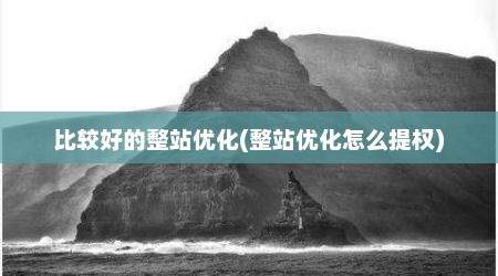 比较好的整站优化(整站优化怎么提权)