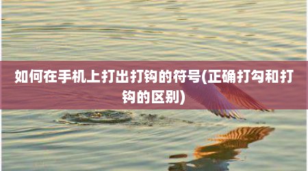 如何在手机上打出打钩的符号(正确打勾和打钩的区别)