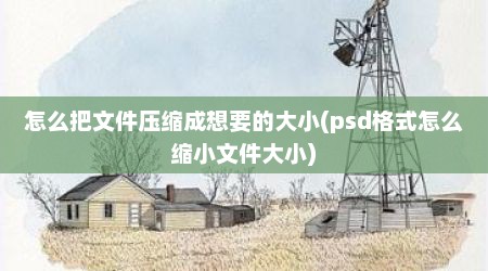 怎么把文件压缩成想要的大小(psd格式怎么缩小文件大小)