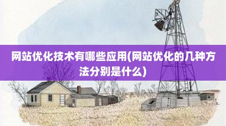 网站优化技术有哪些应用(网站优化的几种方法分别是什么)