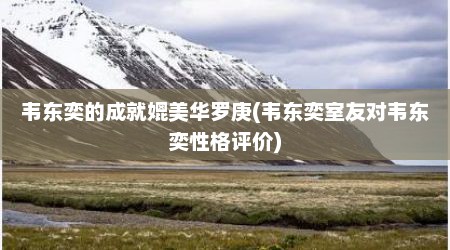 韦东奕的成就媲美华罗庚(韦东奕室友对韦东奕性格评价)
