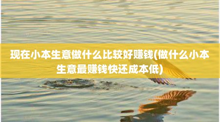 现在小本生意做什么比较好赚钱(做什么小本生意最赚钱快还成本低)