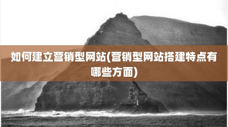 如何建立营销型网站(营销型网站搭建特点有哪些方面)