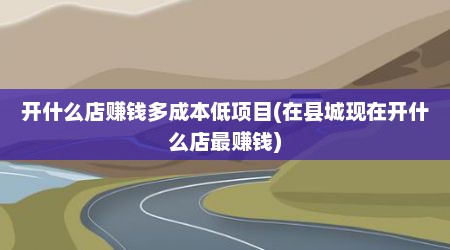 开什么店赚钱多成本低项目(在县城现在开什么店最赚钱)