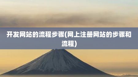 开发网站的流程步骤(网上注册网站的步骤和流程)