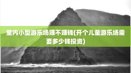 室内小型游乐场赚不赚钱(开个儿童游乐场需要多少钱投资)