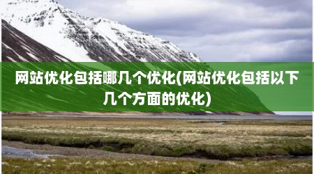 网站优化包括哪几个优化(网站优化包括以下几个方面的优化)