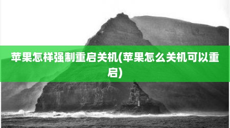 苹果怎样强制重启关机(苹果怎么关机可以重启)