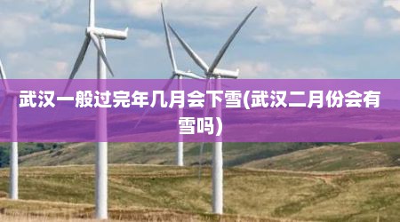武汉一般过完年几月会下雪(武汉二月份会有雪吗)