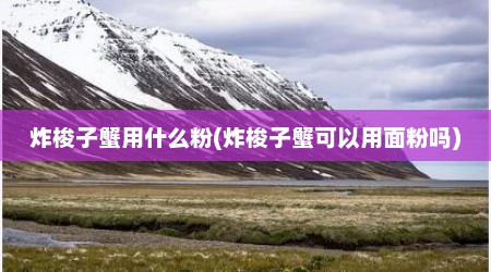 炸梭子蟹用什么粉(炸梭子蟹可以用面粉吗)