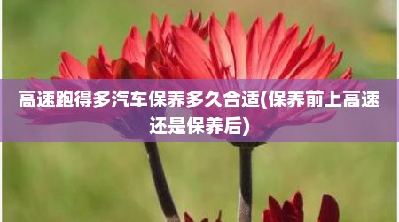 高速跑得多汽车保养多久合适(保养前上高速还是保养后)