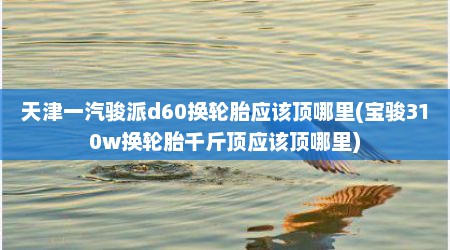 天津一汽骏派d60换轮胎应该顶哪里(宝骏310w换轮胎千斤顶应该顶哪里)