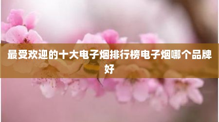 最受欢迎的十大电子烟排行榜电子烟哪个品牌好