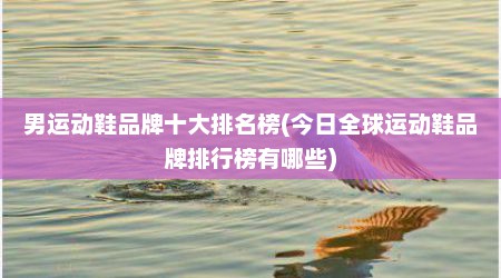 男运动鞋品牌十大排名榜(今日全球运动鞋品牌排行榜有哪些)