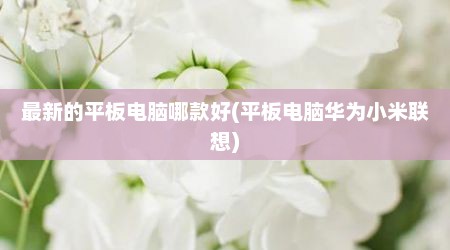 最新的平板电脑哪款好(平板电脑华为小米联想)