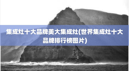 集成灶十大品牌美大集成灶(世界集成灶十大品牌排行榜图片)