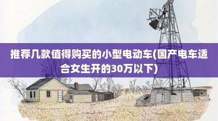 推荐几款值得购买的小型电动车(国产电车适合女生开的30万以下)