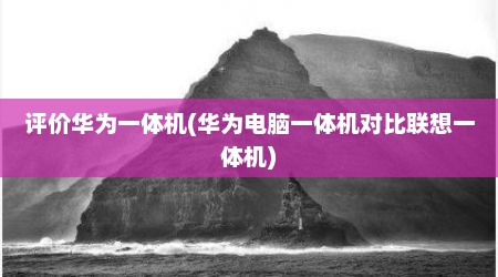 评价华为一体机(华为电脑一体机对比联想一体机)