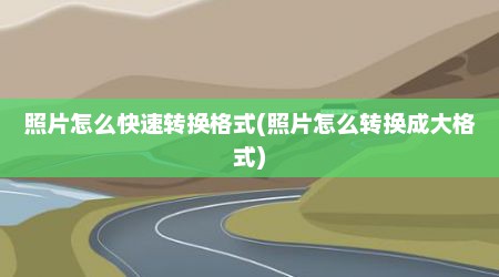 照片怎么快速转换格式(照片怎么转换成大格式)