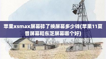 苹果xsmax屏幕碎了换屏幕多少钱(苹果11夏普屏幕和东芝屏幕哪个好)