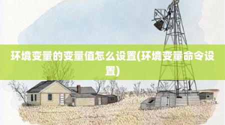 环境变量的变量值怎么设置(环境变量命令设置)