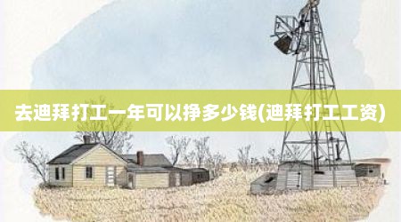 去迪拜打工一年可以挣多少钱(迪拜打工工资)