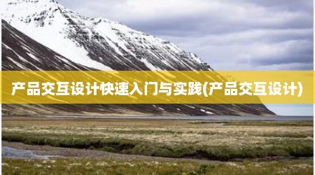 产品交互设计快速入门与实践(产品交互设计)