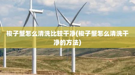 梭子蟹怎么清洗比较干净(梭子蟹怎么清洗干净的方法)