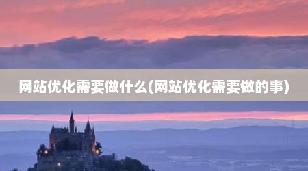网站优化需要做什么(网站优化需要做的事)