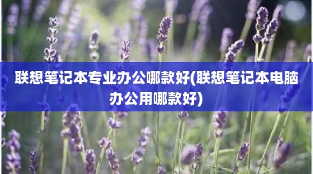 联想笔记本专业办公哪款好(联想笔记本电脑办公用哪款好)